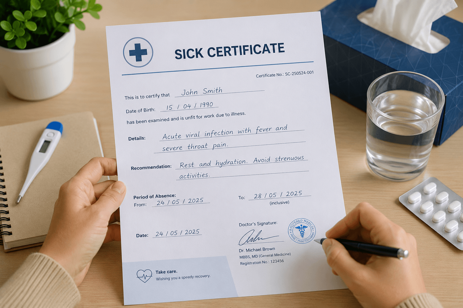 Sick Certificate
